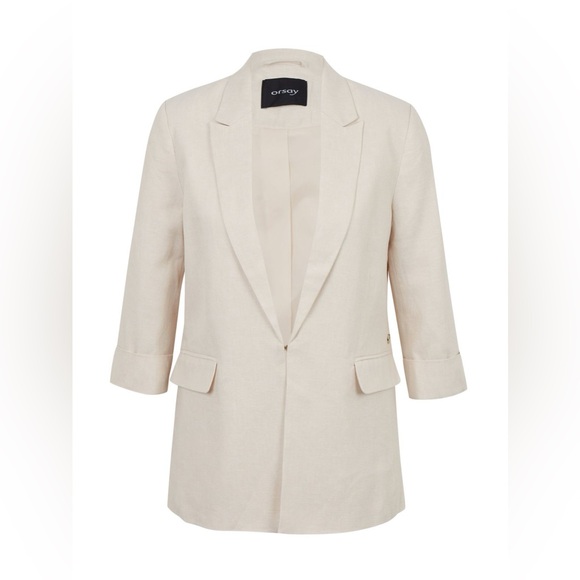 Orsay Jackets & Blazers - Orsay Cream Linen Blazer Jacket